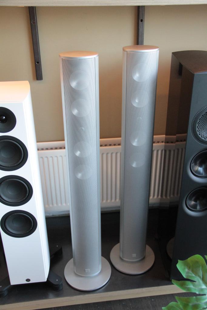 Canton CD 200 Luidsprekers aluminium, Audio, Tv en Foto, Luidsprekers, Gebruikt, Front, Rear of Stereo speakers, 120 watt of meer