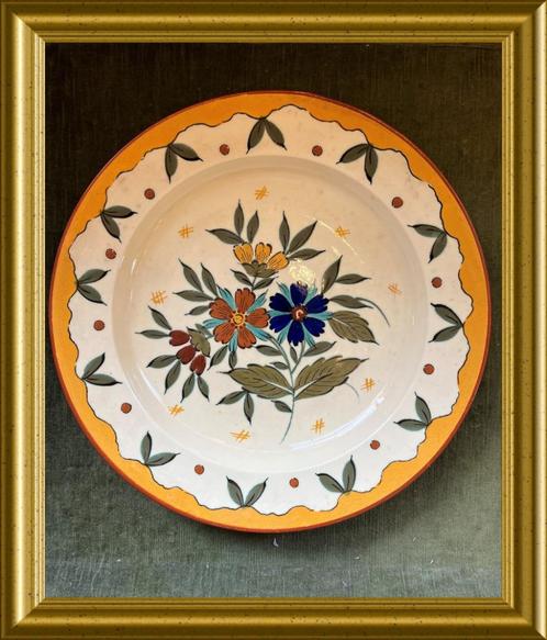 Oud handgeschilderd platelen bord: Plazuid plateel Gouda, Antiek en Kunst, Antiek | Keramiek en Aardewerk, Ophalen of Verzenden