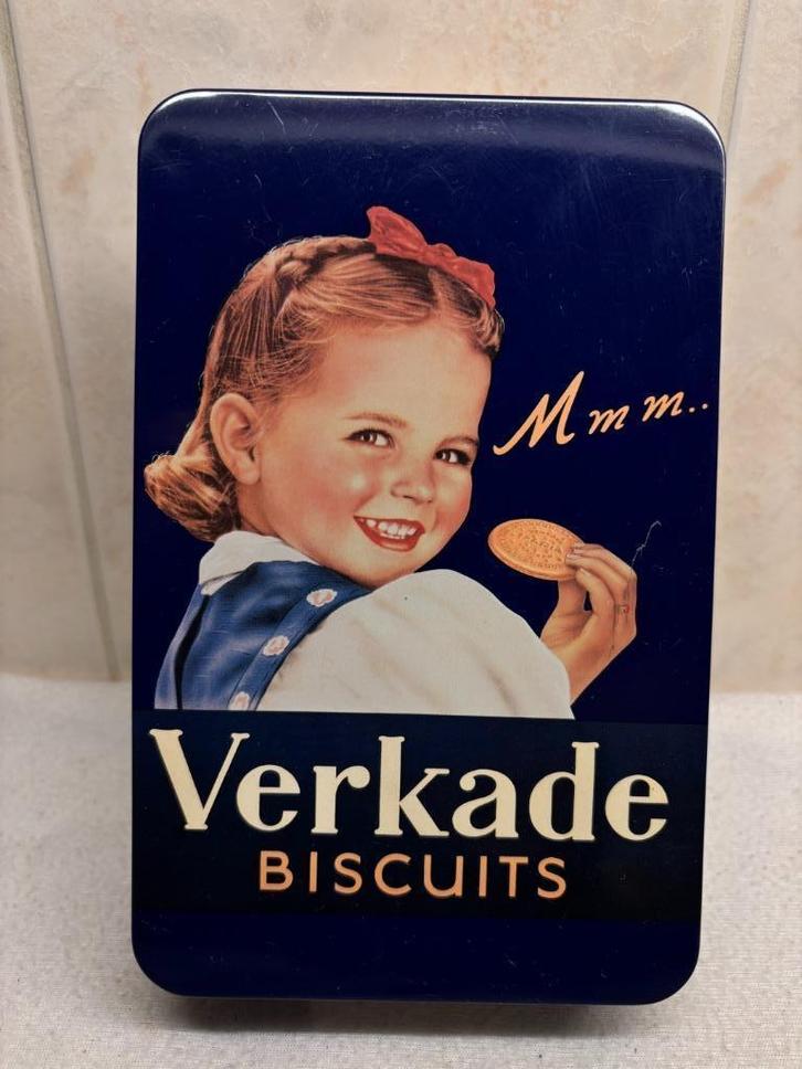 Blikken Koek Trommel Verkade (2), Antiek en Kunst, Curiosa en Brocante, Ophalen of Verzenden
