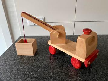 Houten Takelwagen met Kist - Oerdegelijk!  BROEM beschikbaar voor biedingen