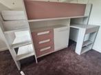 Halfhoogslaper met bureau, lades en kledingkast, Kinderen en Baby's, Kinderkamer | Stapelbedden en Hoogslapers, Ophalen, Gebruikt