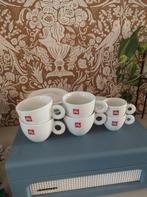4 Illy cappuccino kopjes en 2 espresso kopjes met schotels, Ophalen, Zo goed als nieuw, Overige stijlen, Kop(pen) en/of Schotel(s)