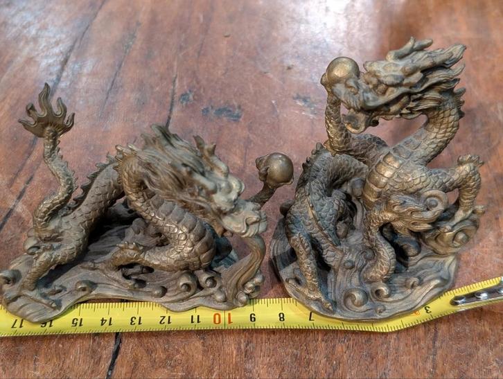 2 kleine bronzen draken. Samen €75., Antiek en Kunst, Kunst | Niet-Westerse kunst, Ophalen