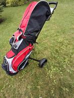 Golftas Spalding +trolley, Wilson S.clubs 5t/m9+SP+XQmax, Sport en Fitness, Golf, Ophalen, Zo goed als nieuw, Overige merken