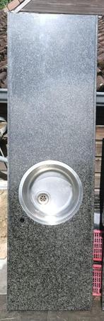 graniet buitenkeuken aanrechtblad keukenblad € 185,- steen, Ophalen, Maatwerk, Gebruikt, Houtskool