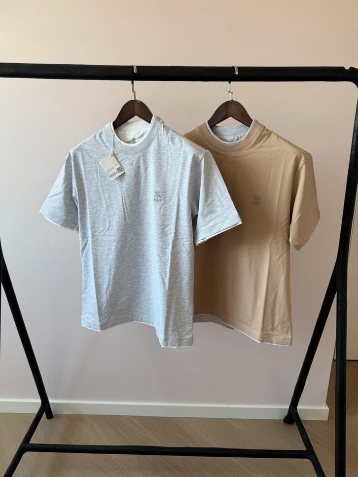 Brunello Cucinelli t shirt, Kleding | Heren, T-shirts, Nieuw, Maat 52/54 (L), Beige, Verzenden