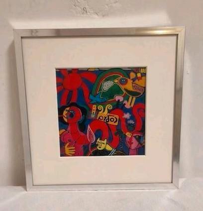 3 Corneille kunstwerken met passe partout 20 x 20 cm, Antiek en Kunst, Kunst | Litho's en Zeefdrukken, Ophalen