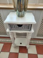 Riviera maison sidetable/ plantentafel met zilverkleurige ri, Ophalen, Zo goed als nieuw, 25 tot 50 cm, Rechthoekig