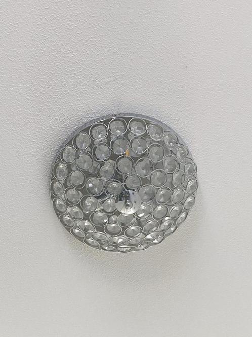 Plafondlamp plafonnière met kristallen (ZGAN), Huis en Inrichting, Lampen | Plafondlampen, Zo goed als nieuw, Verzenden