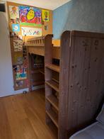 Hoogslaper onbewerkt steigerhout met bureau, Kinderen en Baby's, Kinderkamer | Stapelbedden en Hoogslapers, Ophalen, Gebruikt