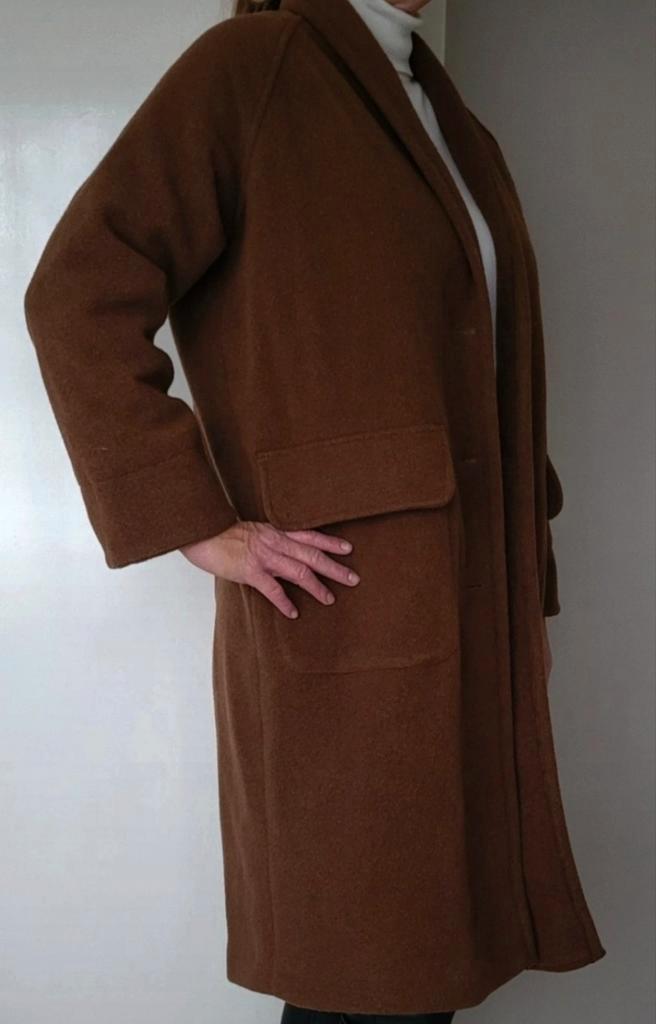 American Vintage mantel XS/S met wol winterjas jas, Kleding | Dames, Jassen | Winter, Zo goed als nieuw, Maat 36 (S), Bruin, Ophalen of Verzenden