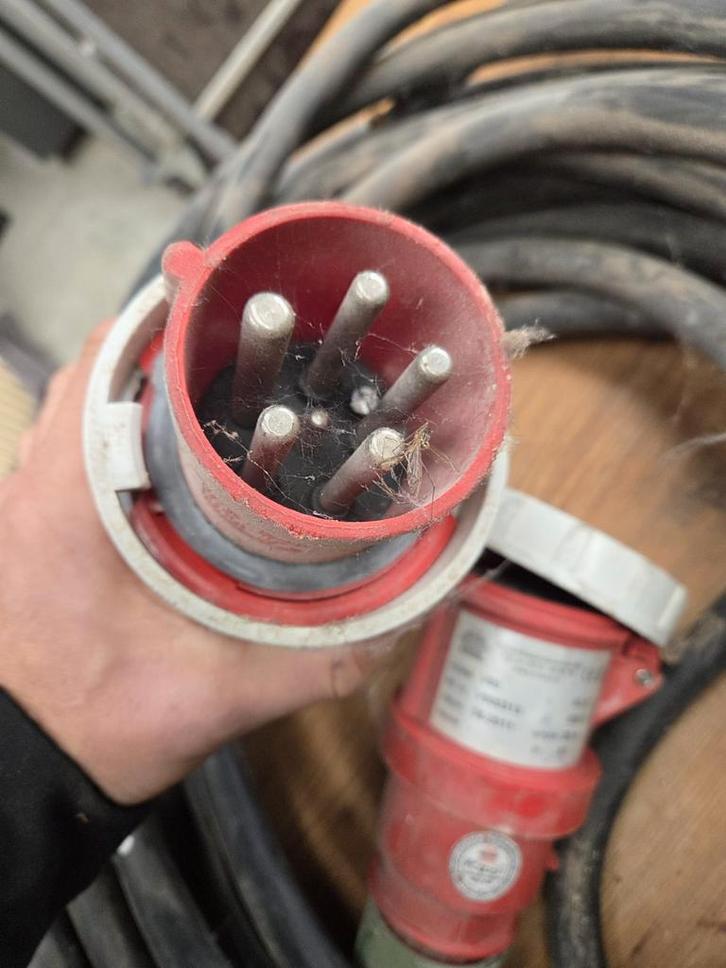 Krachtstroomkabel 25m, 63A, Doe-het-zelf en Verbouw, Elektra en Kabels, Ophalen