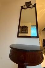 Mahonie Kaptafel met Spiegel, Ophalen of Verzenden, Ovaal, 50 tot 100 cm, 150 tot 200 cm