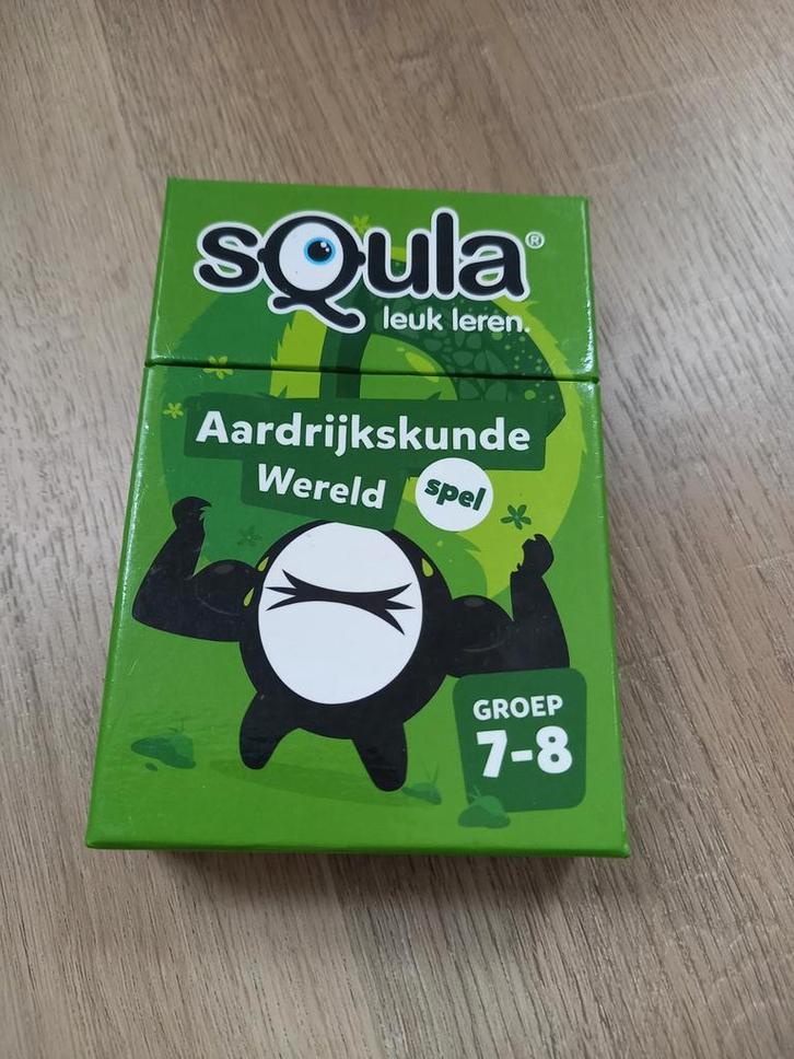 Squla Aardrijkskunde Wereld spel groep 7 - 8, Hobby en Vrije tijd, Gezelschapsspellen | Kaartspellen, Gebruikt, Een of twee spelers
