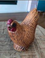 Vintage decoratie broed kip broedkip oud figuur gips beeldje, Tuin en Terras, Ophalen of Verzenden