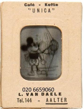 zoek oud disney mickey mouse koffie unica reclame prent 1930 beschikbaar voor biedingen