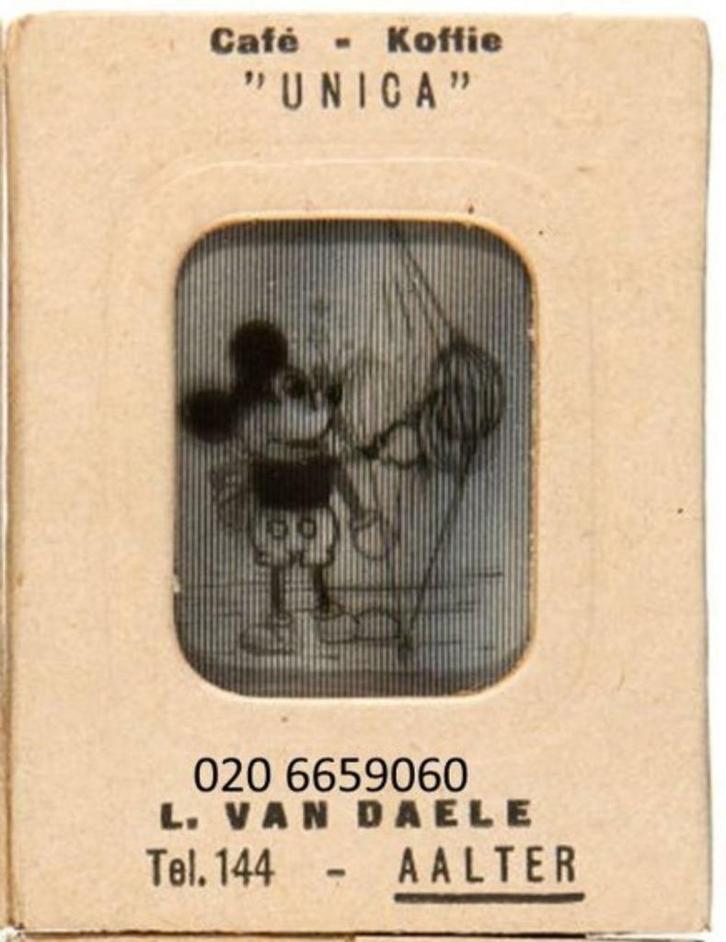 zoek oud disney mickey mouse koffie unica reclame prent 1930, Verzamelen, Merken en Reclamevoorwerpen, Gebruikt, Overige typen