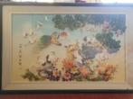 Chinese schilderij met lijst, Huis en Inrichting, Woonaccessoires | Schilderijen, Tekeningen en Foto's, Overige typen, 125 cm of meer