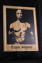Tupac | Schilderij | Gefreesd in Eiken, Verzenden