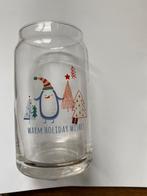 glas met winterse print, Ophalen of Verzenden, Nieuw