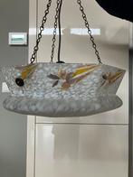 Schaal lamp art deco antiek vintage, Huis en Inrichting, Lampen | Hanglampen, Ophalen, Gebruikt, Minder dan 50 cm