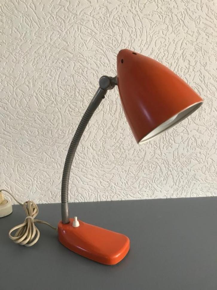 Retro Bureau / Tafellamp jaren '60/'70, Huis en Inrichting, Lampen | Tafellampen, Gebruikt, Minder dan 50 cm, Metaal, Ophalen of Verzenden