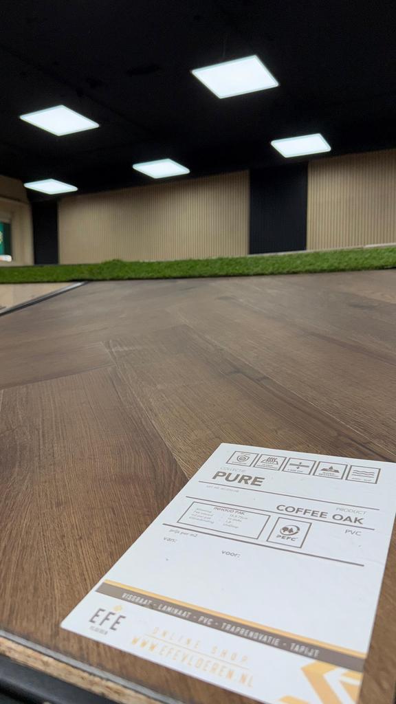 PVC Visgraat Coffee Oak, Huis en Inrichting, Stoffering | Vloerbedekking, Zo goed als nieuw, Overige typen, 75 m² of meer, Ophalen of Verzenden
