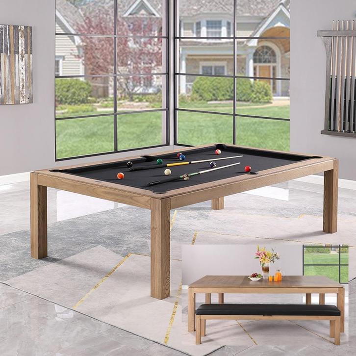 Pooltafel Lexor Dinner Design Vintage Oak 7ft / 8ft, Sport en Fitness, Biljarten en Poolen, Nieuw, Pooltafel, Ophalen of Verzenden