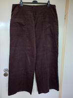 Donkerbruine ART lange rib broek, maat 48- 50,18- xxxxl rits, Kleding | Dames, Bruin, Ophalen of Verzenden, Broek of Spijkerbroek