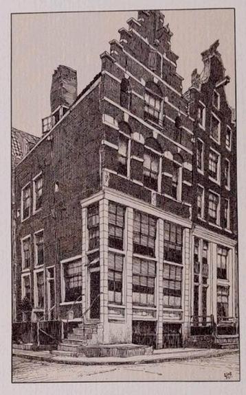 Prent Korte Prinsengracht Amsterdam 1970 beschikbaar voor biedingen