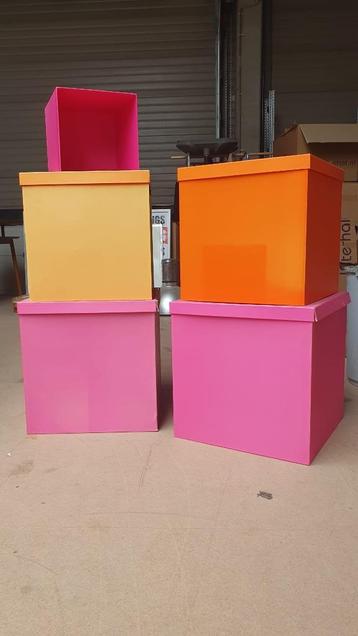 Set van 5 gekleurde opbergdozen 30, 45 & 50 cm beschikbaar voor biedingen