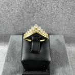 Gouden Ring | 9k | 2,5g |  V-vorm Zirkonia | mt 17 | 392849, Sieraden, Tassen en Uiterlijk, Ringen, Gebruikt, Ophalen of Verzenden