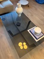 Salontafel zwart met rookglas, Huis en Inrichting, Tafels | Salontafels, Ophalen, Gebruikt, 100 tot 150 cm, 50 tot 100 cm