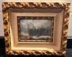 Schilderij Winterlandschap met Windmolens 1899, Antiek en Kunst, Kunst | Schilderijen | Klassiek, Ophalen of Verzenden
