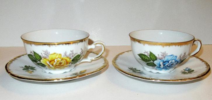 Vintage Kronester Bavaria thee kopjes met schotels, nieuw., Antiek en Kunst, Antiek | Servies los, Ophalen of Verzenden