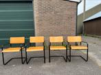 Unieke industriële vintage buizen stoelen retro, Ophalen of Verzenden, Gebruikt, Zwart