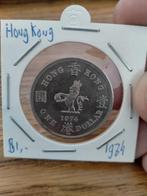 Hong kong 1 dollar 1974, Postzegels en Munten, Ophalen of Verzenden, Losse munt, Zuid-Azië