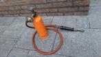 gasflesje met brander, leeg., Caravans en Kamperen, Ophalen of Verzenden, Gebruikt