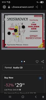 Shostakovitch, the Golden age, Ophalen of Verzenden, Zo goed als nieuw, Overige typen