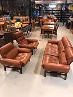 Deense fauteuil en bankstel retro / vintage Gave retroset, Ophalen