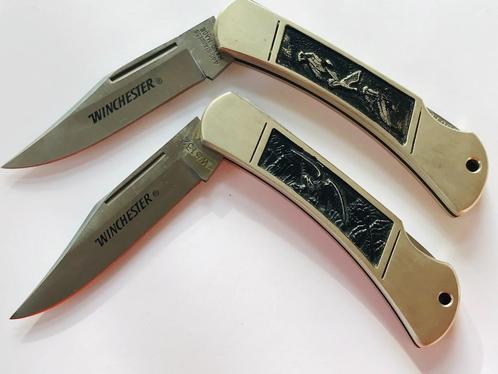 VINTAGE WINCHESTER handmade knives set with nice Hunting dec, Caravans en Kamperen, Kampeergereedschap, Nieuw, Ophalen of Verzenden