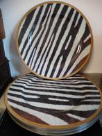 8 Zebra Onderborden - 32 cm - Resin, Kunststof, Schaal, Rond, Nieuw