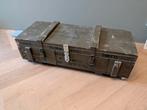 Oude houten munitiekist / opbergkist, Ophalen, Gebruikt, 50 tot 100 cm, Grenenhout