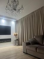 Beige gordijnen, Huis en Inrichting, Ophalen, 200 cm of meer, Beige, Zo goed als nieuw