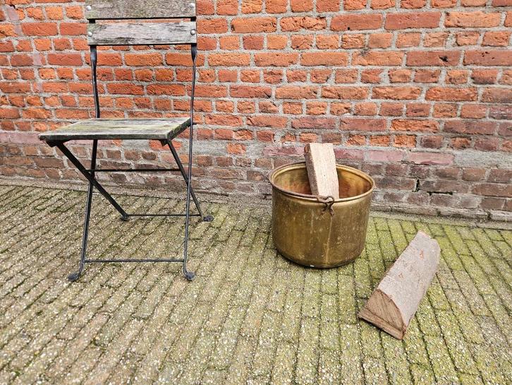 Geelkoperen houtbak / houtketel, Antiek en Kunst, Antiek | Koper en Brons, Koper, Ophalen of Verzenden