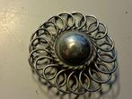 broche,zilver,gevlochten,met fraaie knobbel, 4 tot 7 cm, Gebruikt, Ophalen of Verzenden, Zilver
