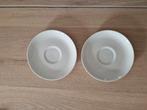 2 schotels voor theekopjes Arzberg wit 1382, Huis en Inrichting, Keuken | Servies, Ophalen of Verzenden, Zo goed als nieuw, Effen