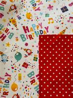 Cadeaupapier verjaardag, twee kanten, 50 cm, Ophalen of Verzenden