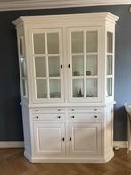 Witte landelijke vitrinekast, Ophalen, 200 cm of meer, 150 tot 200 cm, Zo goed als nieuw
