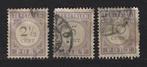 Port 19 21 22 gebruikt 1913 ; Suriname voor 10% CW, Postzegels en Munten, Postzegels | Suriname, Verzenden, Gestempeld